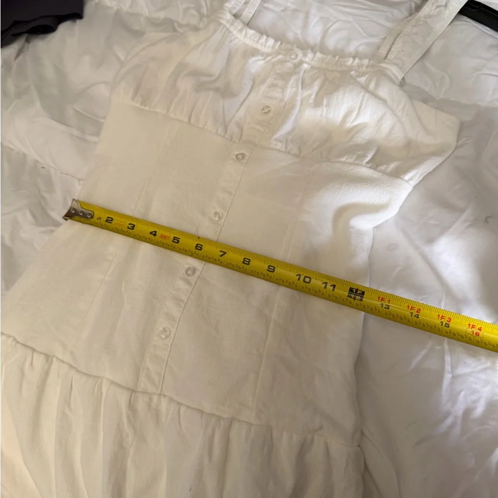 art class 100% cotton White Button-Front Spaghetti Strap Dress - Picture 5 of 9